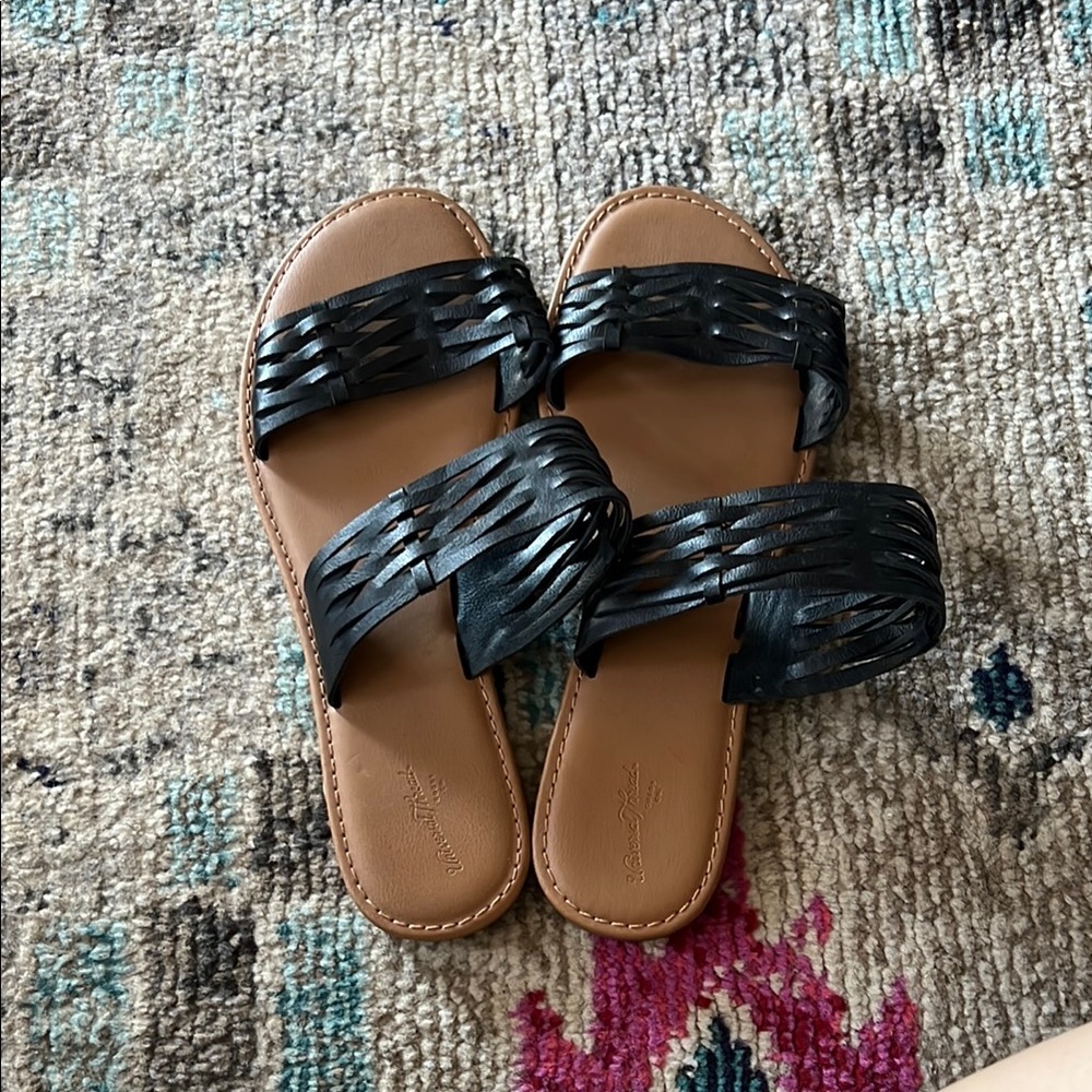 Black Leather Sandals